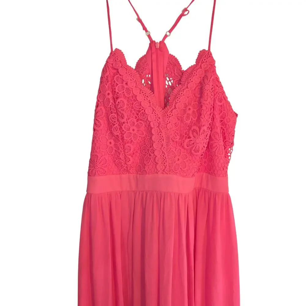 No Boundaries XL Girl's Teen's Pink Sleeveless Maxi BOHO Sun Dress Kid's 15 17